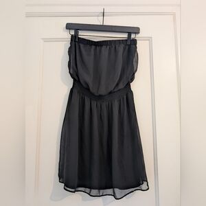 Women's Express Tube Top Mini Black Dress Size Small Bachelorette Cocktail